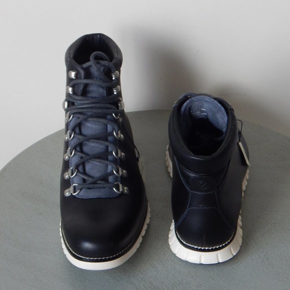 NIB Cole Haan ZEROGRAND Waterproof Hiker Boots Black Ivory Outsole Various Sizes - Picture 3 of 7